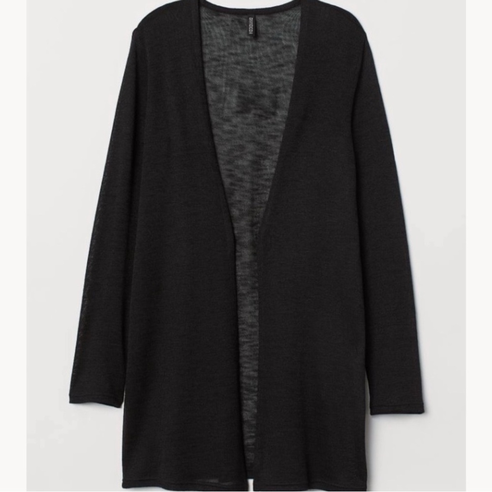 Long Cardigan by HM size M black duster